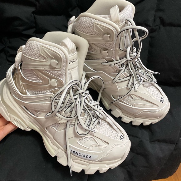 Balenciaga Shoes - Balenciaga track high sneakers full beige Size37